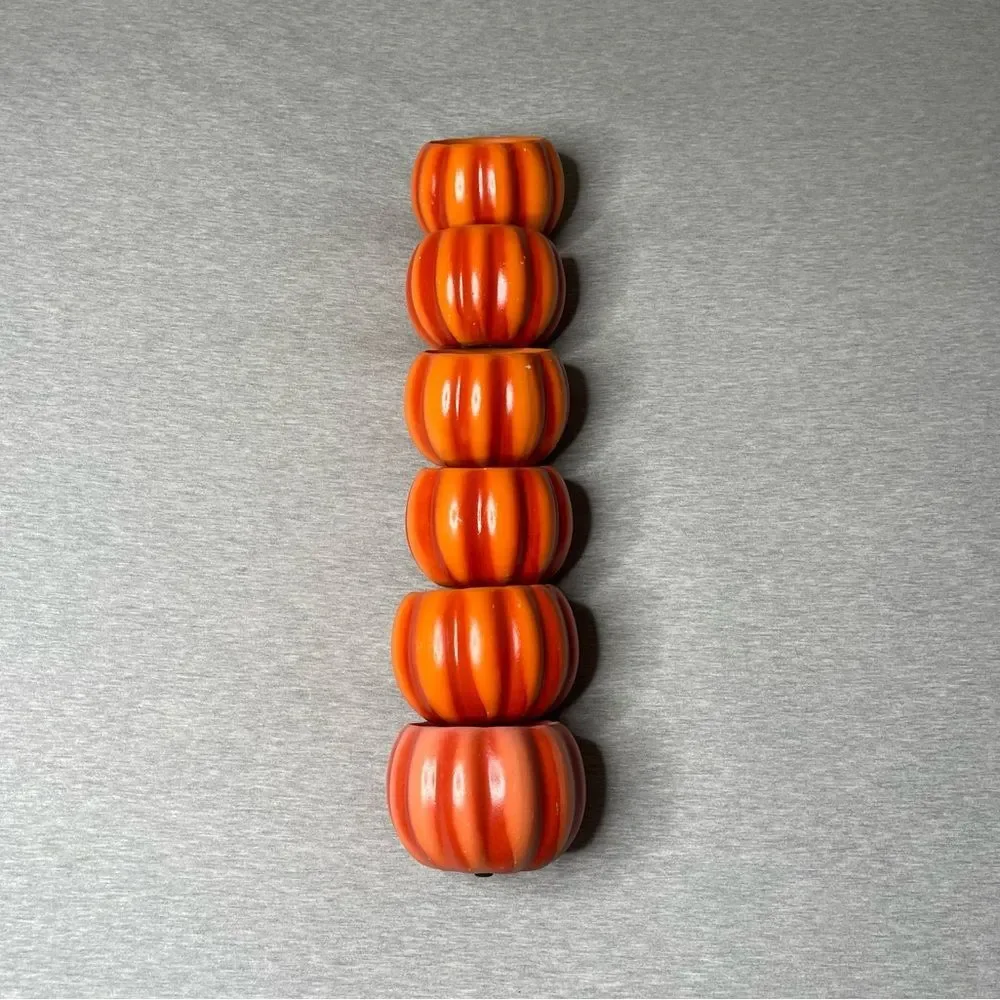 Target Orange 4” Round Pumpkin Ceramic Planter Pot 6 PCS. Set